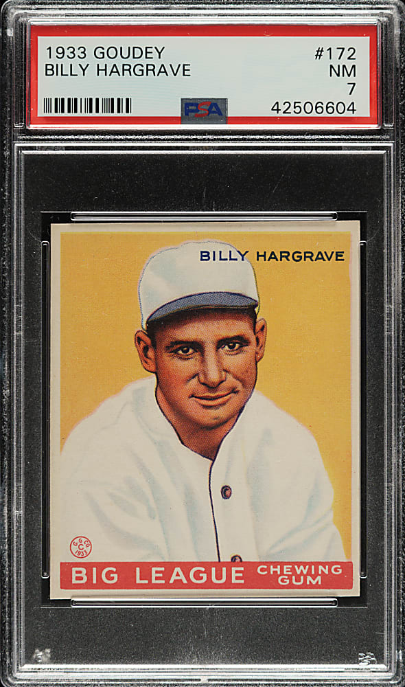 1933 R319 Goudey #172 Billy Hargrave PSA NM 7