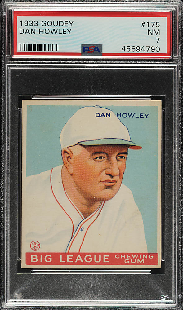 1933 R319 Goudey #175 Dan Howley PSA NM 7