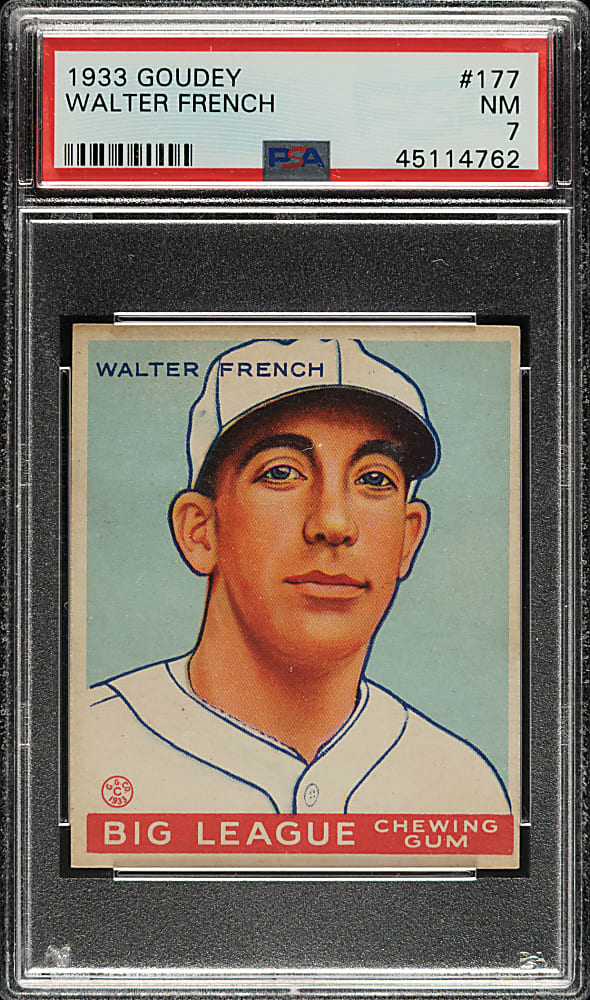 1933 R319 Goudey #177 Walter French PSA NM 7