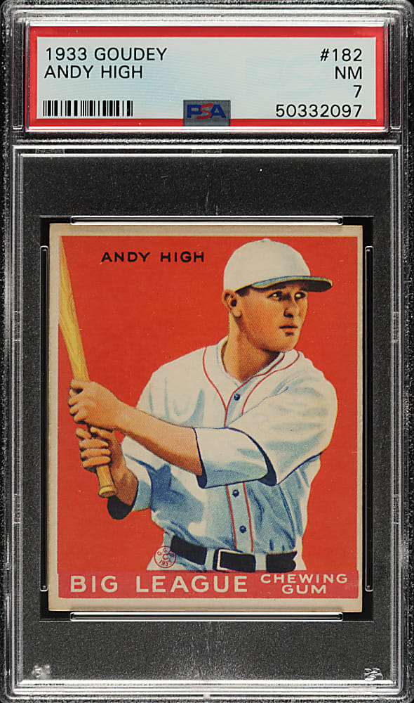 1933 R319 Goudey #182 Andy High PSA NM 7