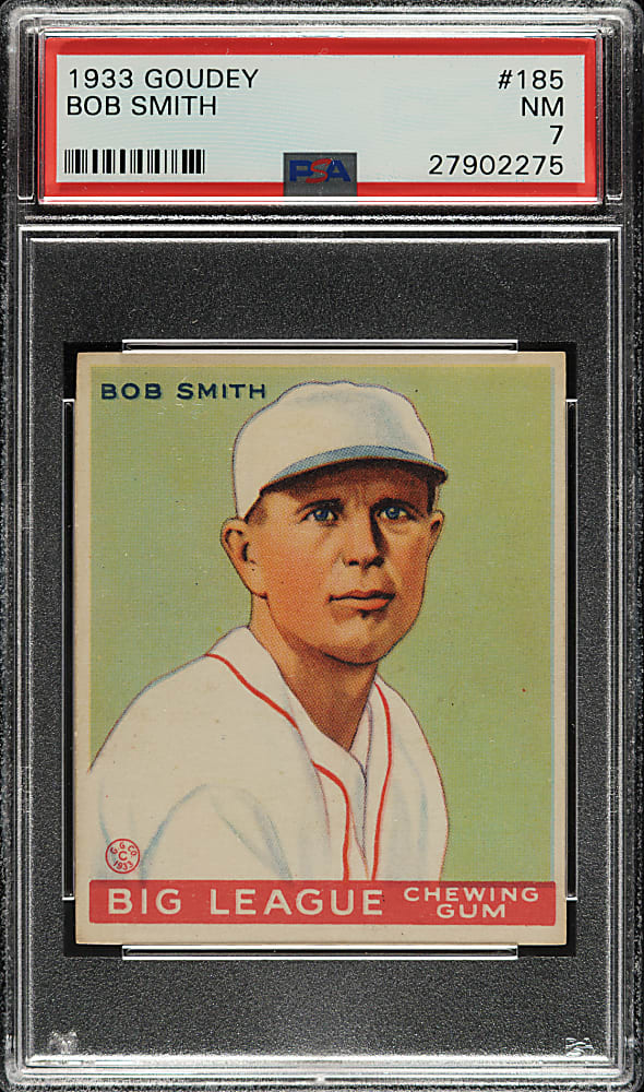 1933 R319 Goudey #185 Bob Smith PSA NM 7