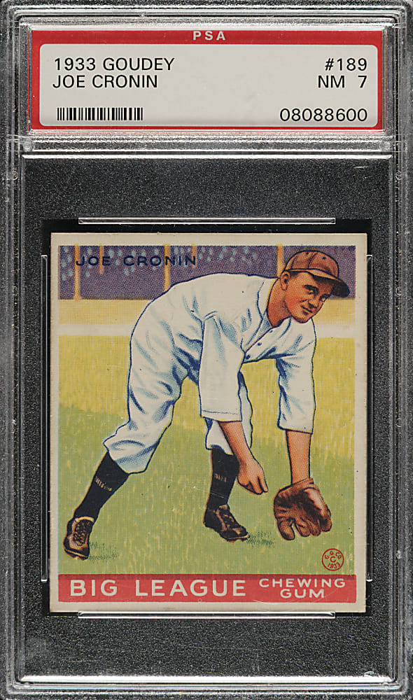 1933 R319 Goudey #189 Joe Cronin PSA NM 7