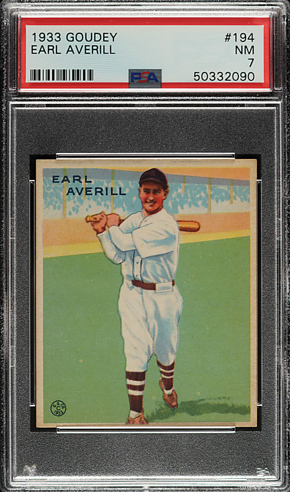 1933 R319 Goudey #194 Earl Averill PSA NM 7