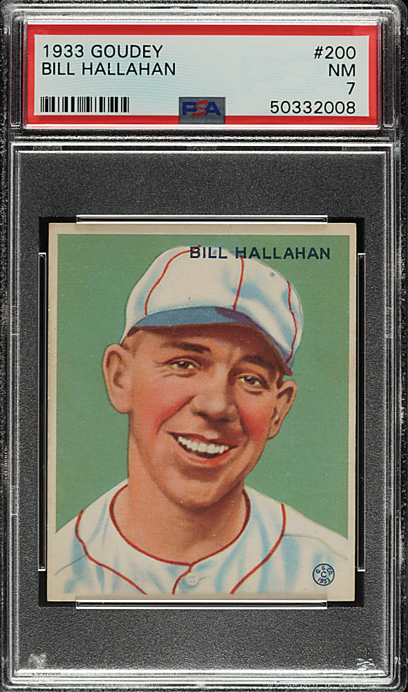 1933 R319 Goudey #200 Bill Hallahan PSA NM 7