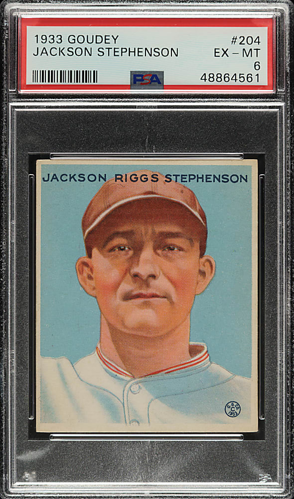 1933 R319 Goudey #204 Jackson Stephenson PSA EX-MT 6