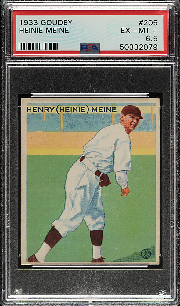 1933 R319 Goudey #205 Heinie Meine PSA EX-MT+ 6.5