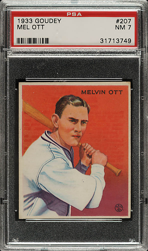 1933 R319 Goudey #207 Mel Ott PSA NM 7
