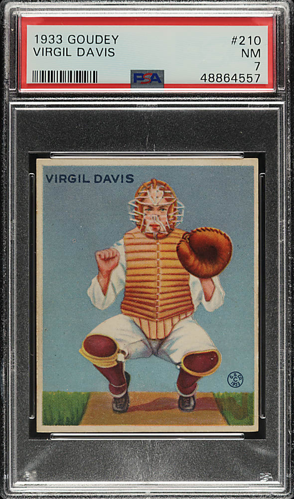 1933 R319 Goudey #210 Virgil Davis PSA NM 7