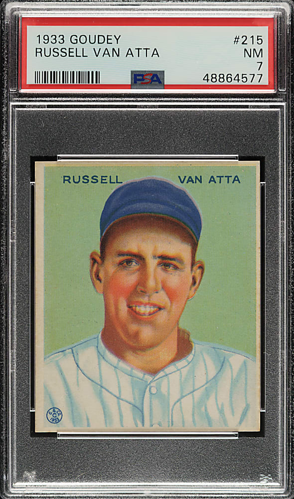 1933 R319 Goudey #215 Russell Van Atta PSA NM 7