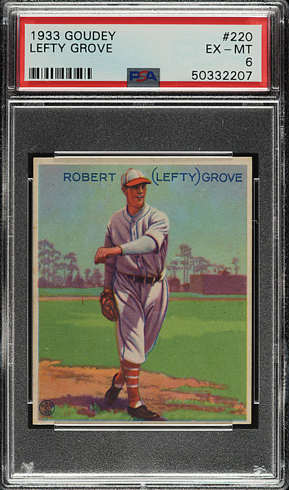 1933 R319 Goudey #220 Lefty Grove PSA EX-MT 6