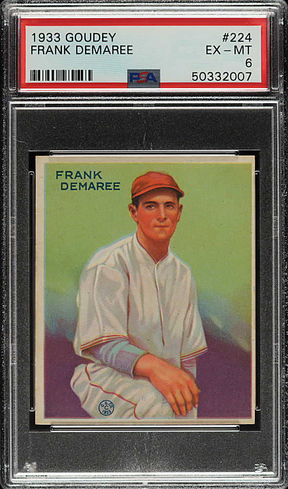 1933 R319 Goudey #224 Frank Demaree PSA EX-MT 6