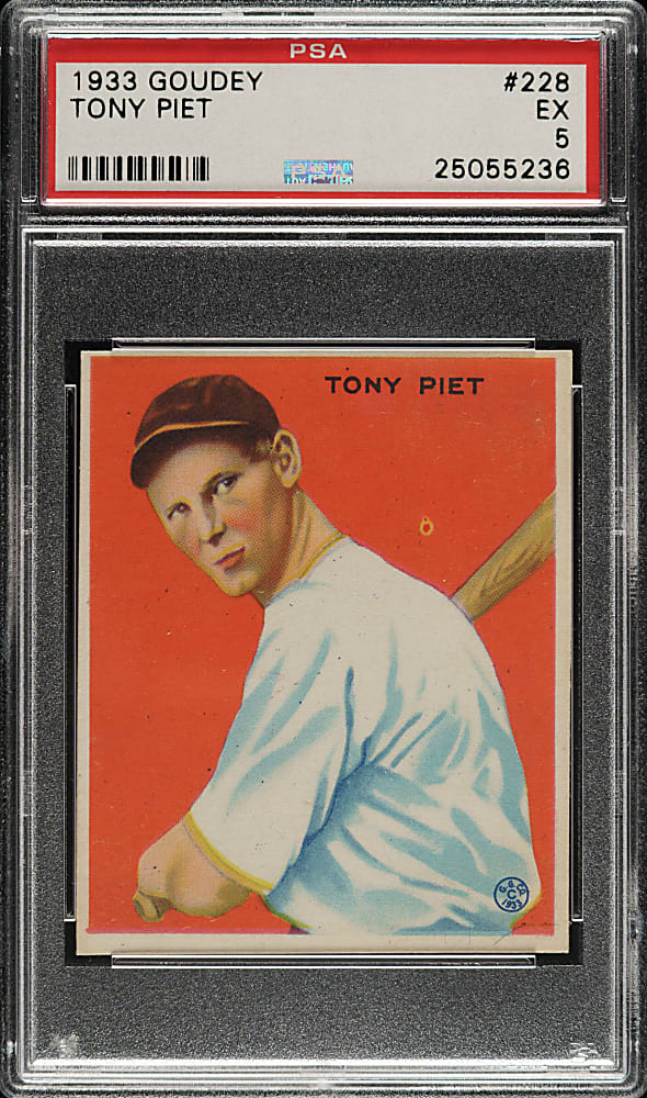 1933 R319 Goudey #228 Tony Piet PSA EX 5