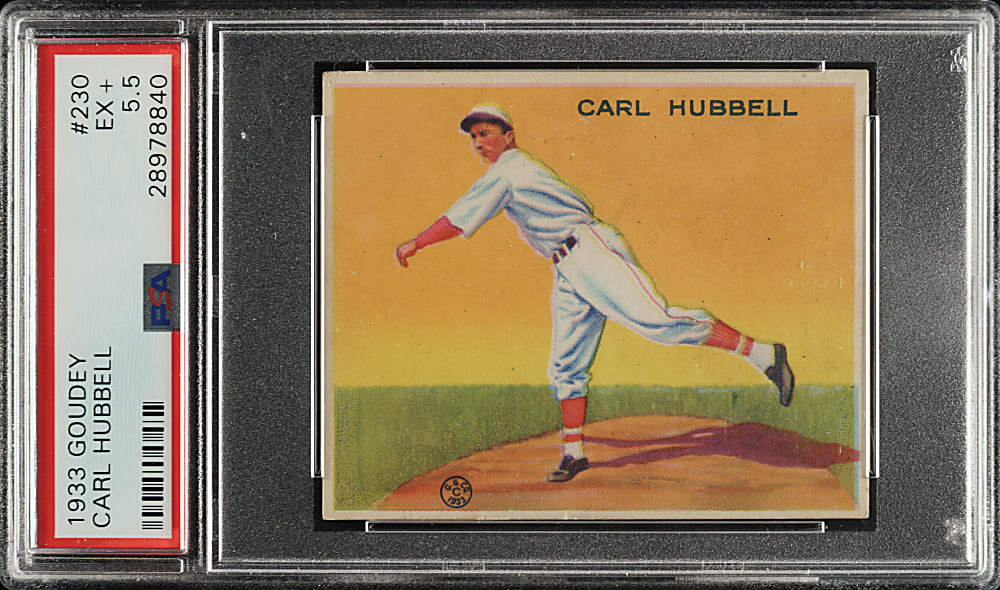 1933 R319 Goudey #230 Carl Hubbell PSA EX+ 5.5
