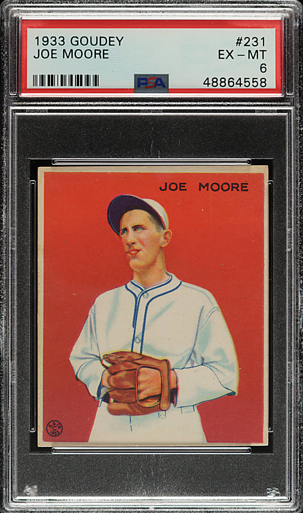 1933 R319 Goudey #231 Joe Moore PSA EX-MT 6