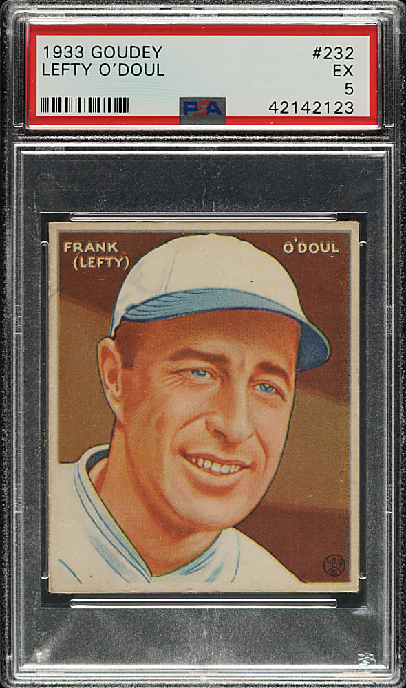 1933 R319 Goudey #232 Lefty O'Doul PSA EX 5