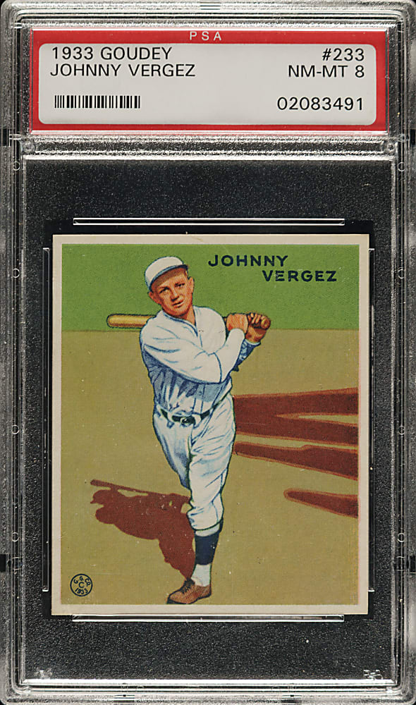 1933 R319 Goudey #233 Johnny Vergez PSA NM-MT 8