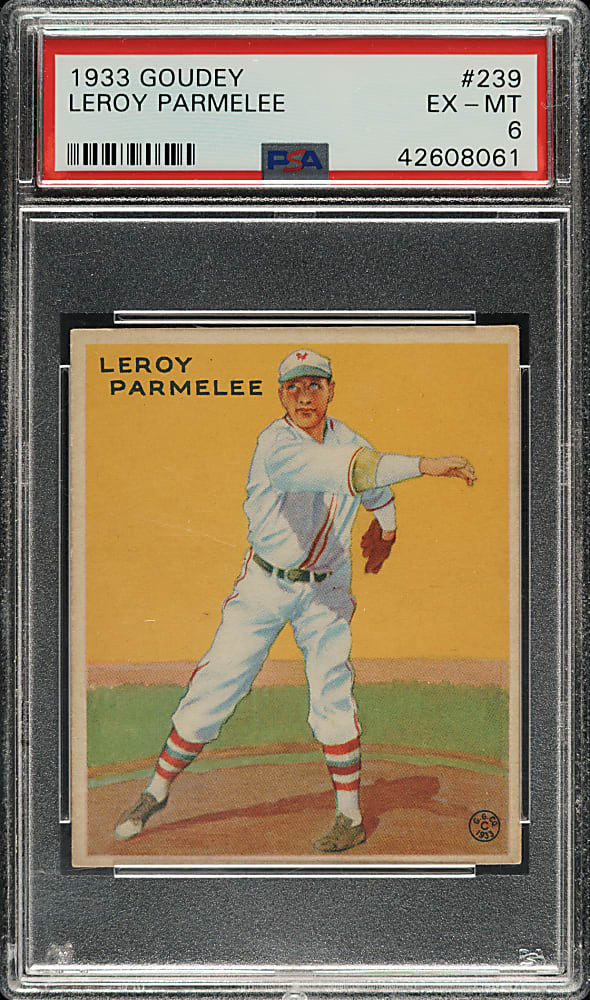 1933 R319 Goudey #239 Roy Parmelee PSA EX-MT 6