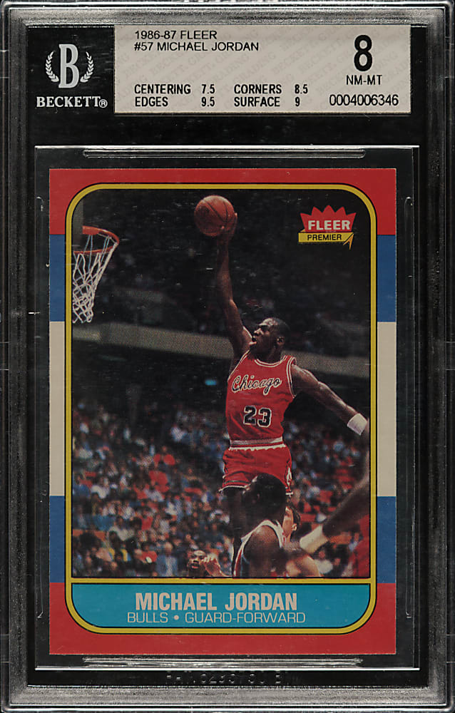 1986-1987 Fleer Basketball #57 Michael Jordan Rookie BGS NM-MT 8