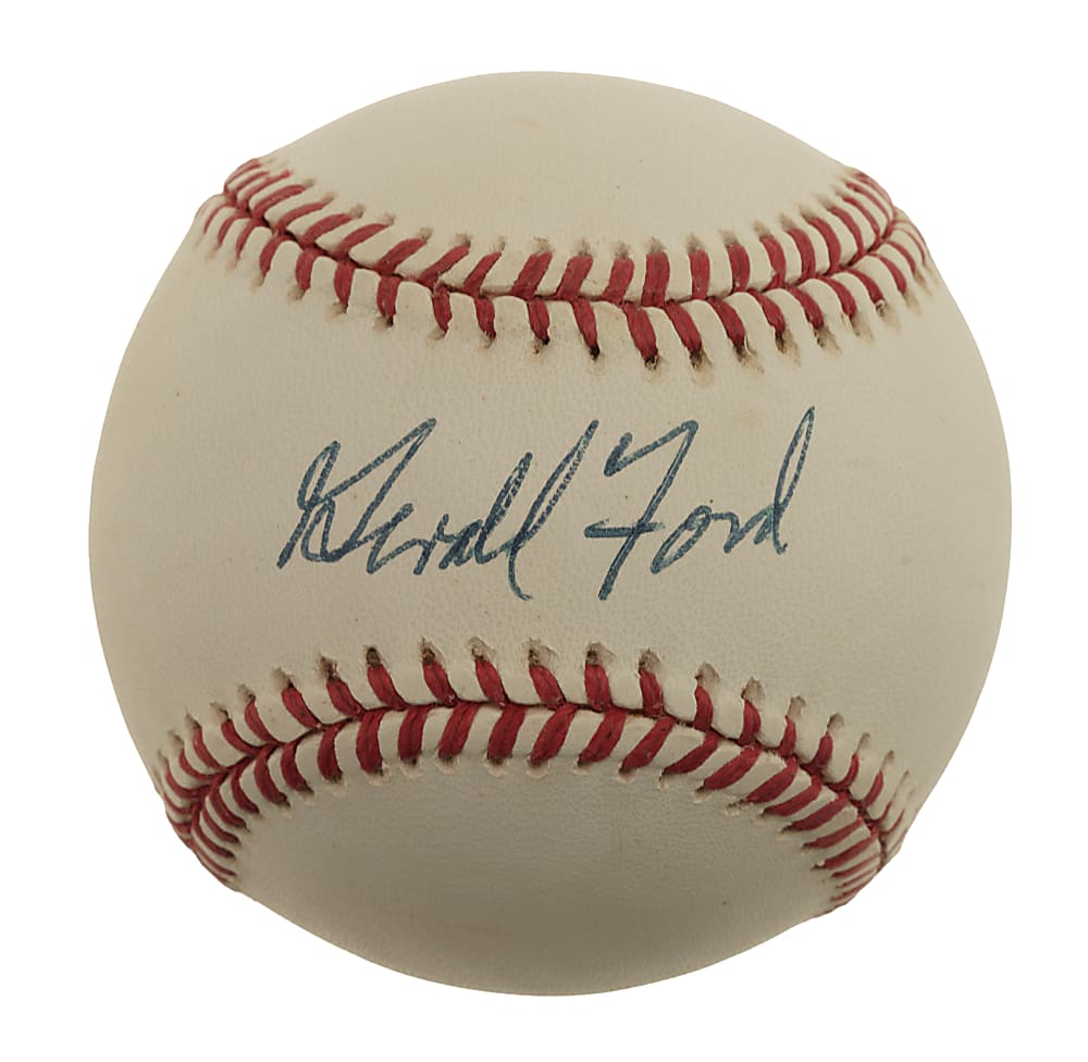 Gerald Ford Single-Signed Baseball