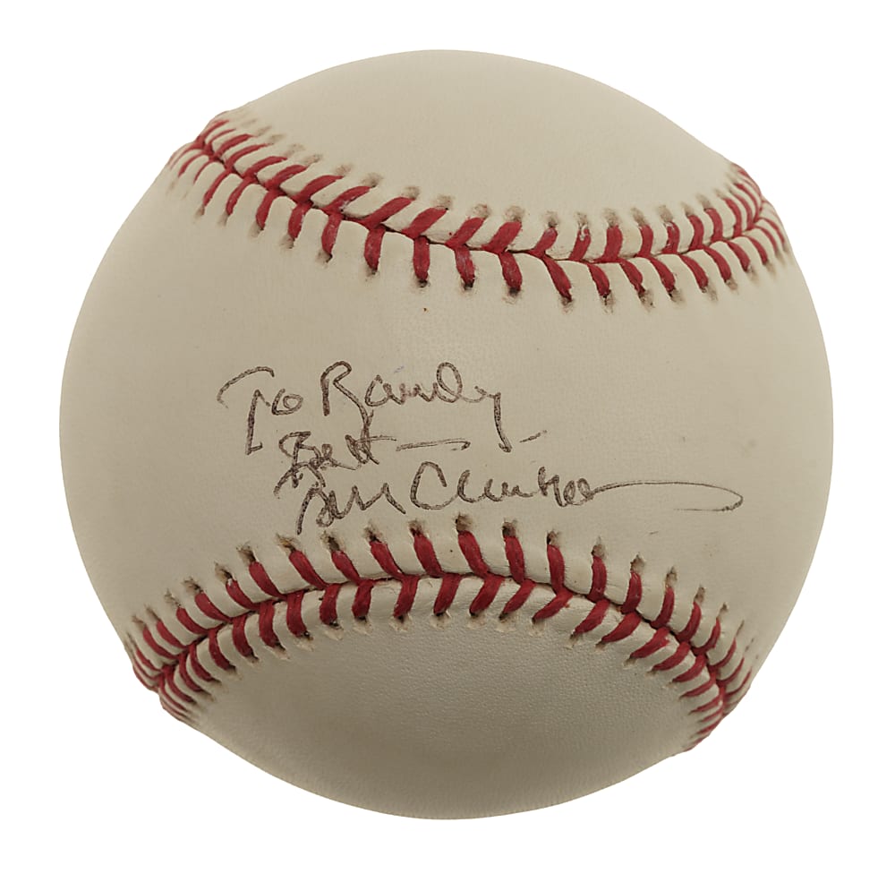 Bill Clinton Single-Signed Baseball