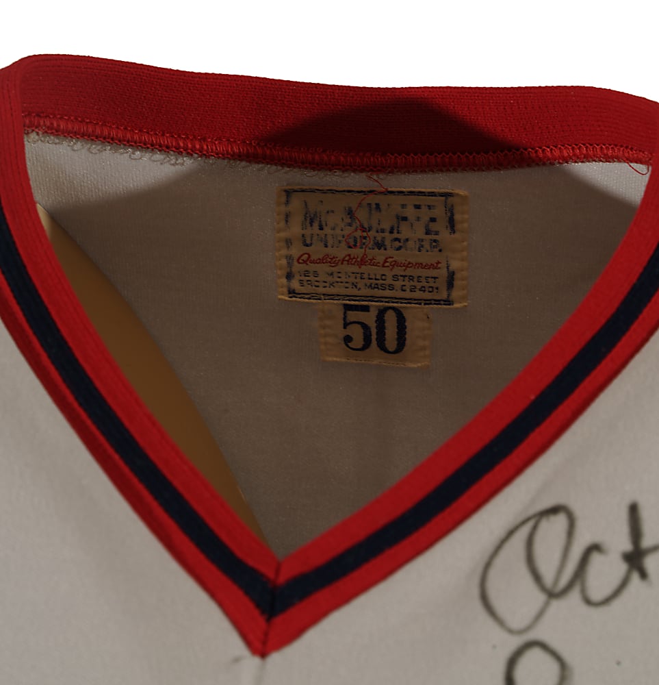 1978 Mike Torrez Boston Red Sox Signed Game-Used Road Jersey with "Bucky Was Lucky" Inscription