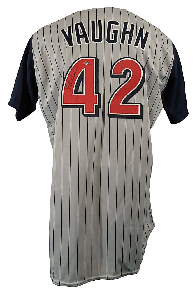 1999 Mo Vaughn Anaheim Angels Signed Game-Used Road Jersey