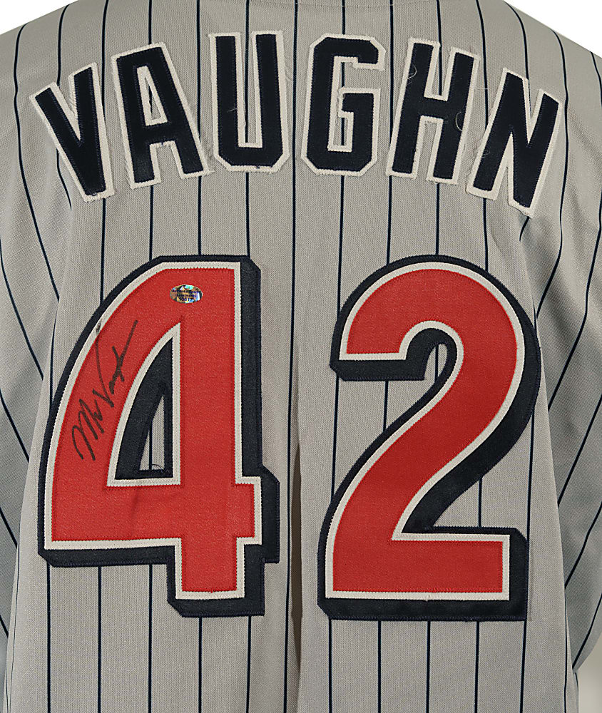 1999 Mo Vaughn Anaheim Angels Signed Game-Used Road Jersey