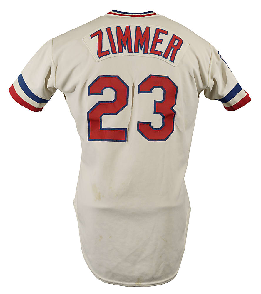 1981 Don Zimmer Texas Rangers Signed Game-Used Manager's Home Jersey