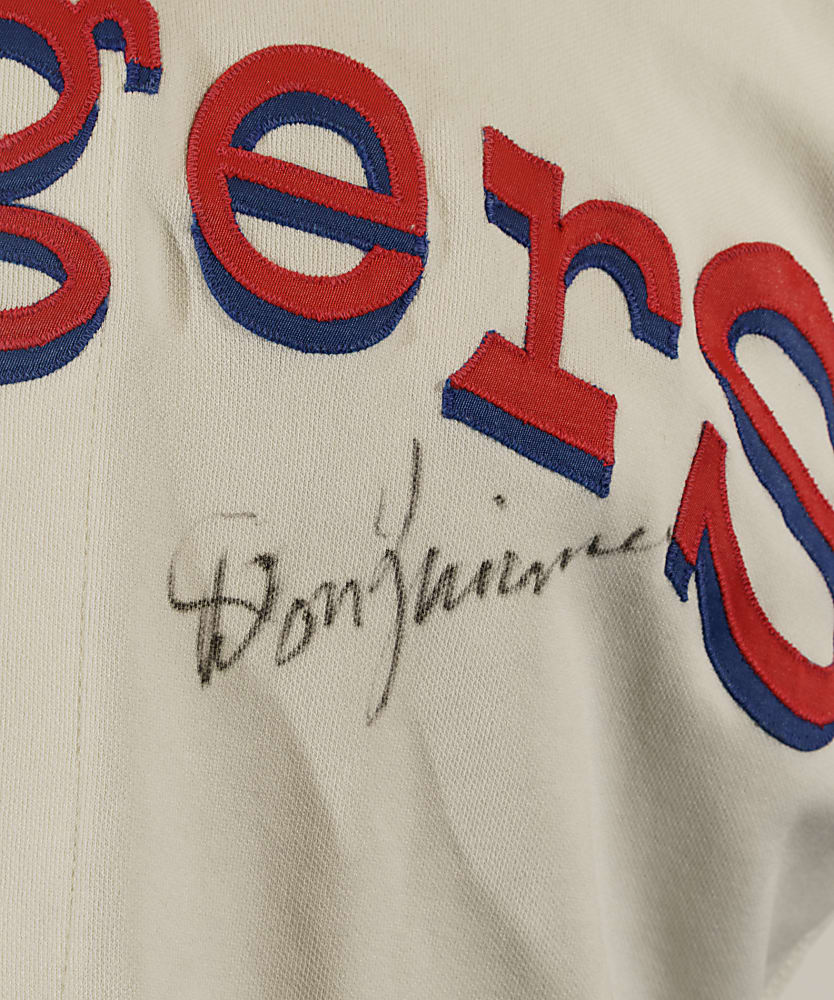 1981 Don Zimmer Texas Rangers Signed Game-Used Manager's Home Jersey