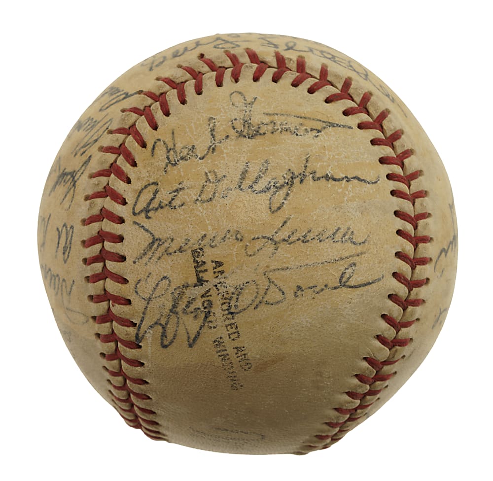 1952 San Diego Padres Team-Signed Baseball with Herb Gorman and Lefty O'Doul
