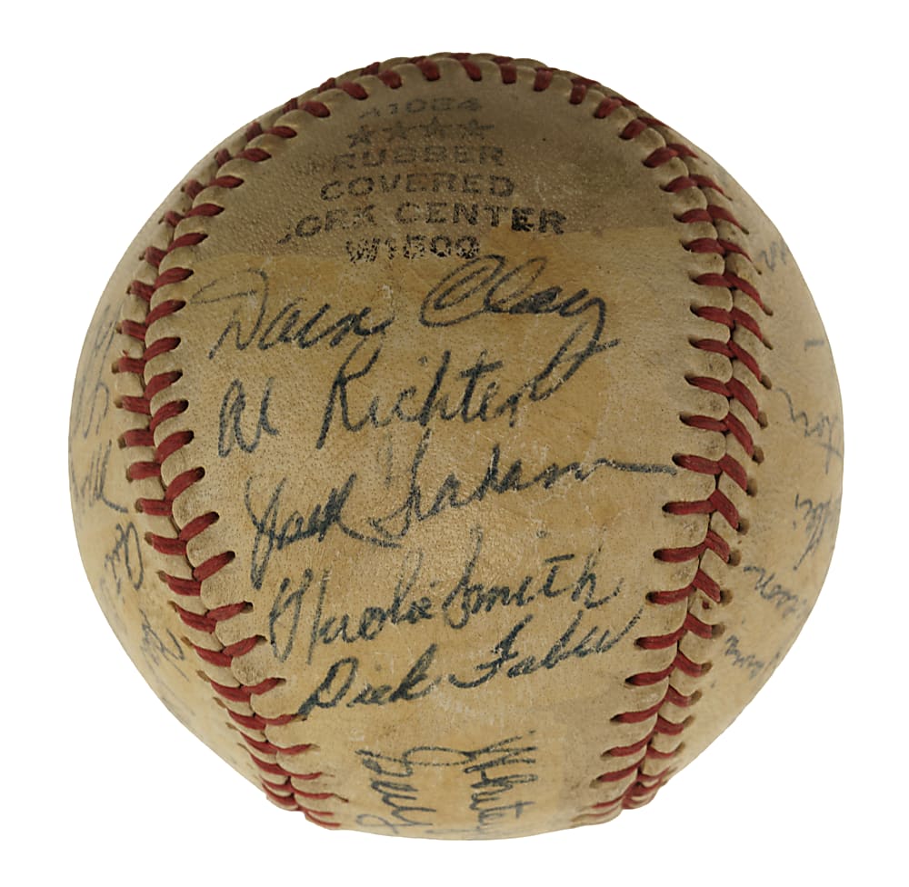 1952 San Diego Padres Team-Signed Baseball with Herb Gorman and Lefty O'Doul
