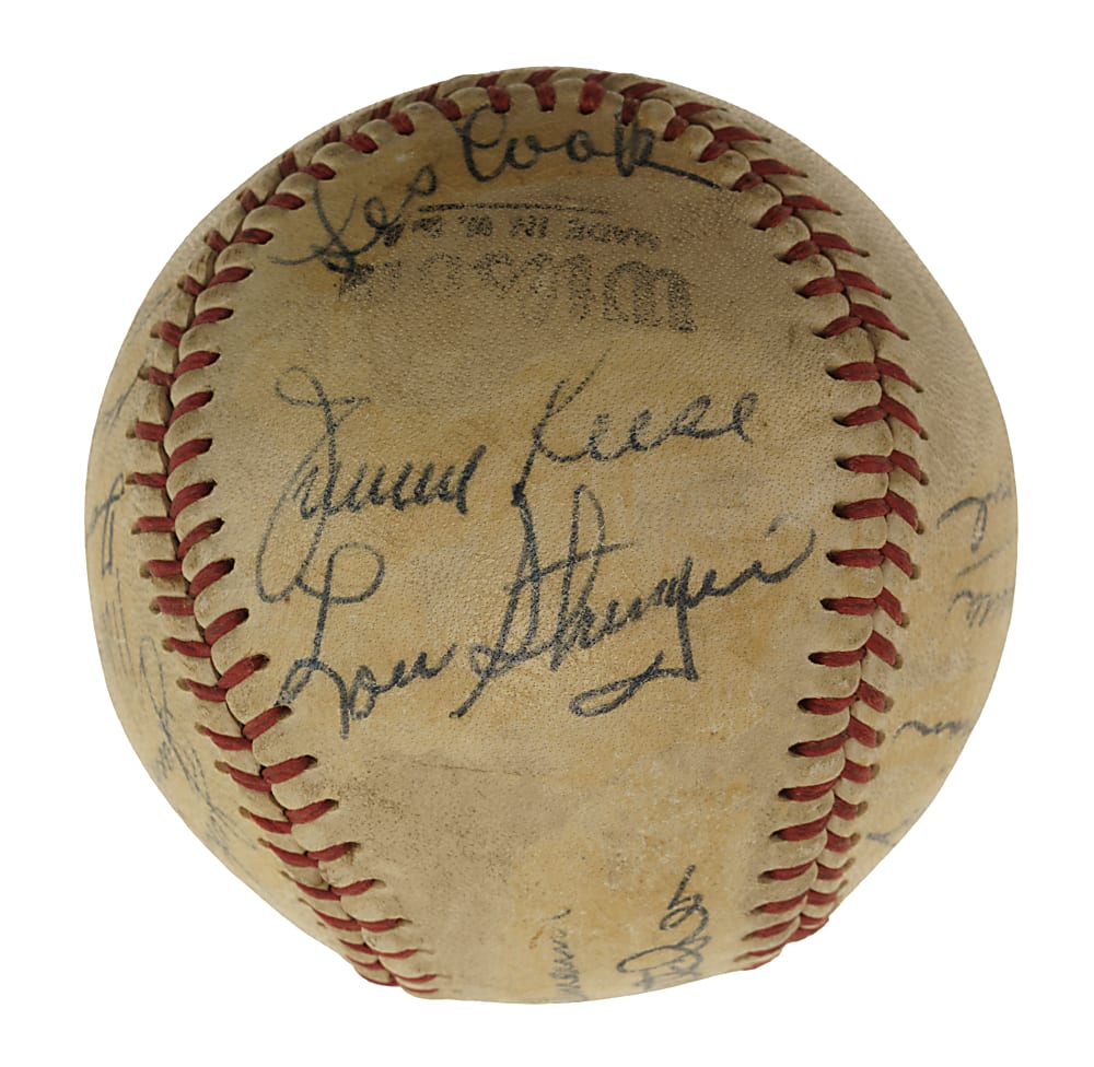 1952 San Diego Padres Team-Signed Baseball with Herb Gorman and Lefty O'Doul