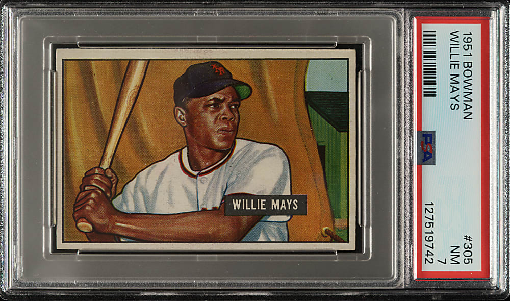 1951 Bowman #305 Willie Mays Rookie PSA NM 7
