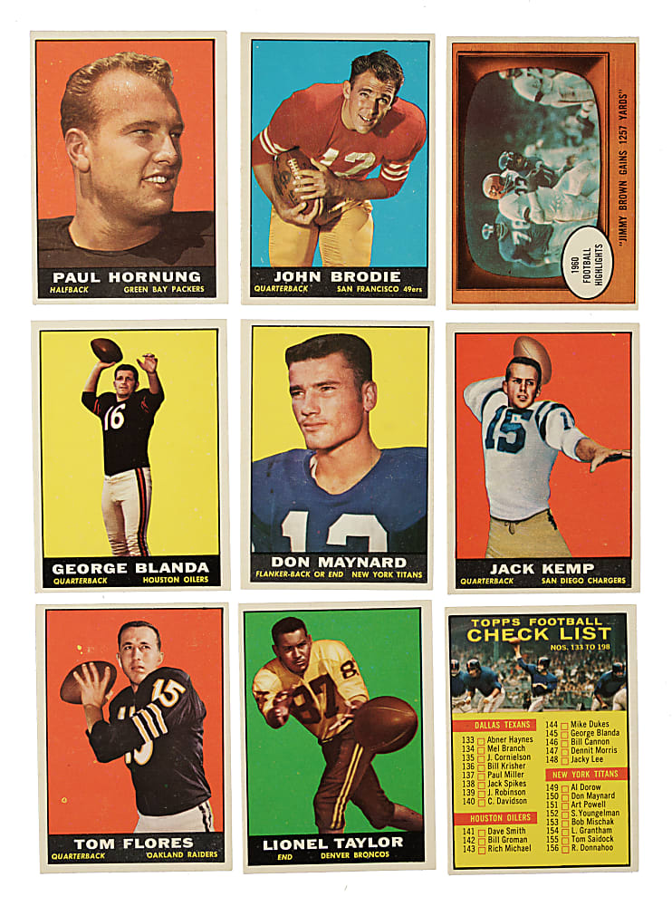 1961 Topps Football Complete Set (198)