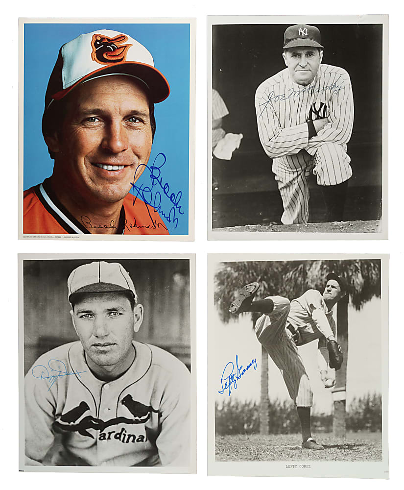 Hall of Fame Signed Photograph Collection (15) Including Dizzy Dean