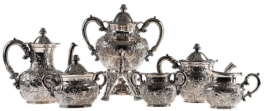 Wilbert Robinson Baltimore Orioles Championship Presentation Silver Tea Set