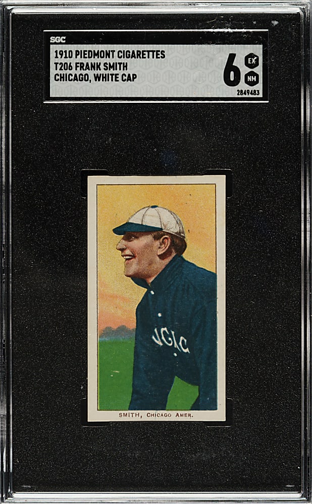 1909-1911 T206 White Background Frank Smith Chicago White Cap SGC EX/NM 6