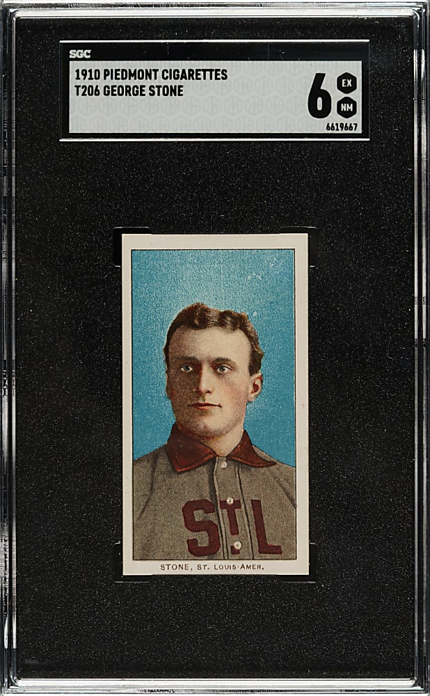 1909-1911 T206 White Background George Stone SGC EX/NM 6