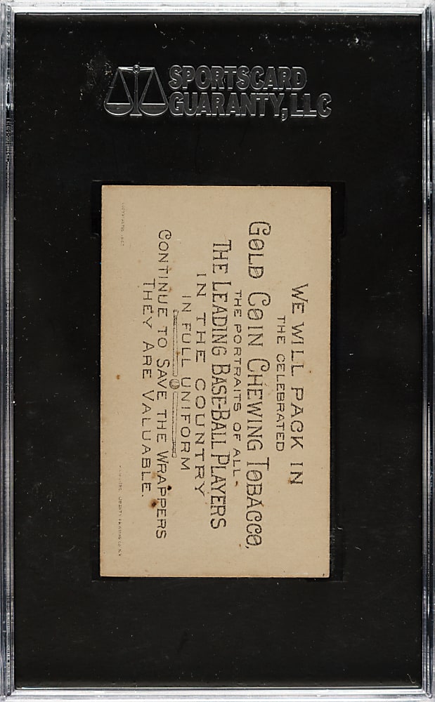 1887 N284 Buchner Gold Coin Mike "King" Kelly Right Field SGC NM/MT+ 8.5 - 1 of 1 - Highest Graded!