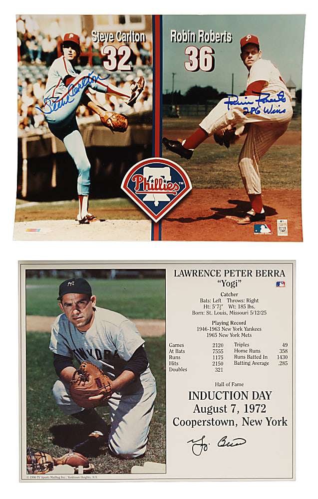 Hall of Famers and Stars Signed Photograph Collection (28) Including Pete Rose and Yogi Berra