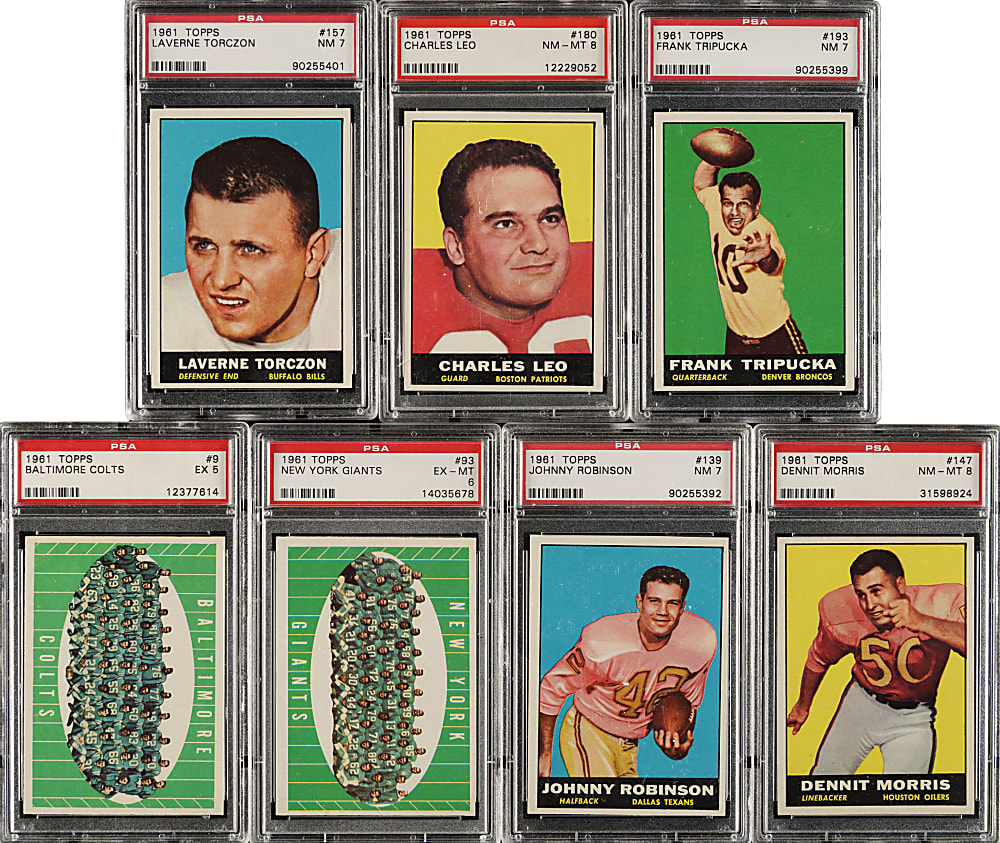 1961 Topps Football Complete Set (198)