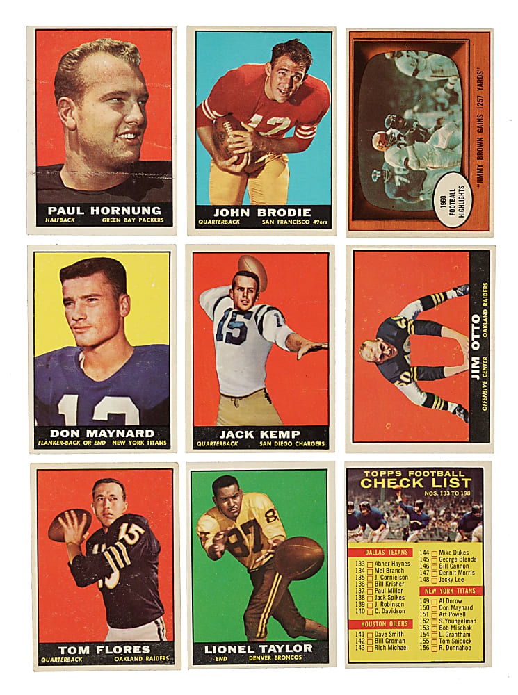 1961 Topps Football Complete Set (198)