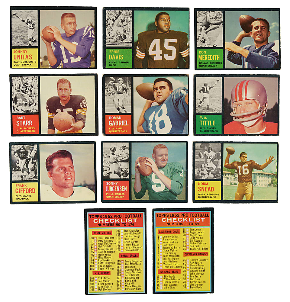 1962 Topps Football Complete Set (176)