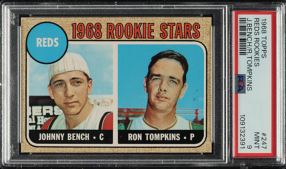 1968 Topps #247 Johnny Bench Rookie PSA MINT 9
