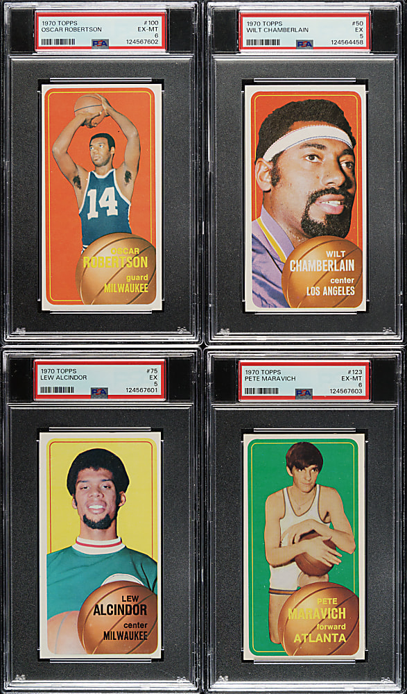 1970-1971 Topps Basketball Complete Set (175) Including #123 Pete Maravich Rookie PSA EX-MT 6