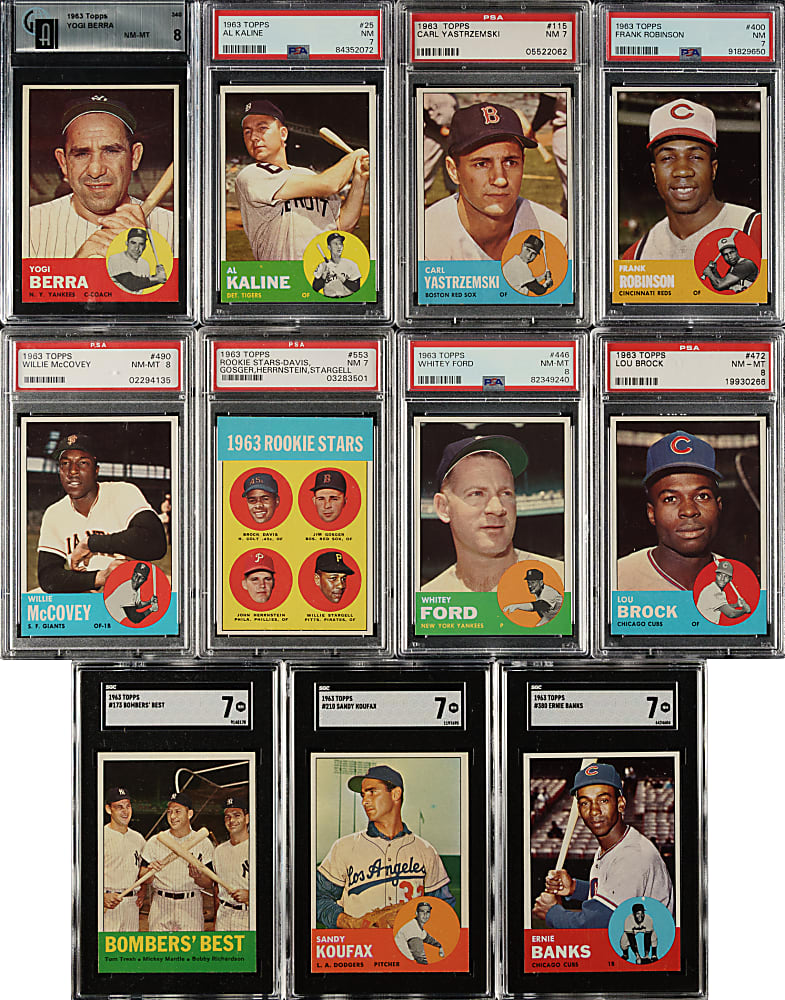 1963 Topps Near-Complete Master Set (580/583) with 79 Graded Cards
