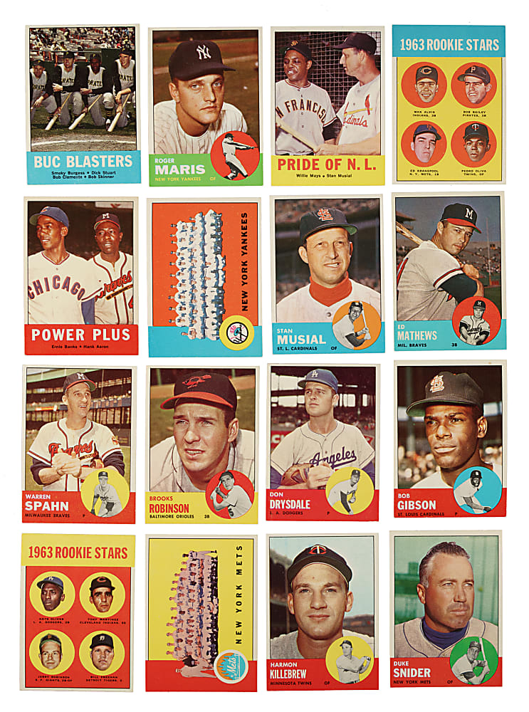 1963 Topps Near-Complete Master Set (580/583) with 79 Graded Cards