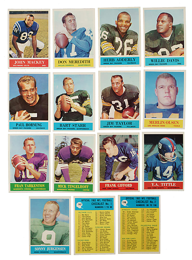 1964 Philadelphia Football Complete Set (198)