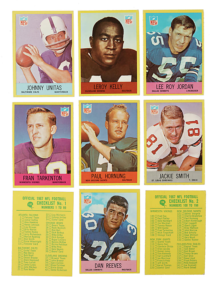 1967 Philadelphia Football Complete Set (198)