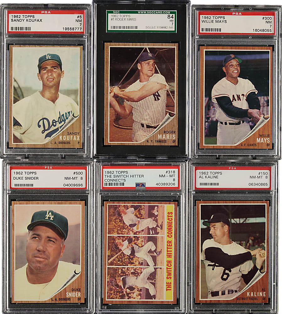 1962 Topps Near-Complete Set (592/598) Plus 46 Variations Including 275 Graded Cards